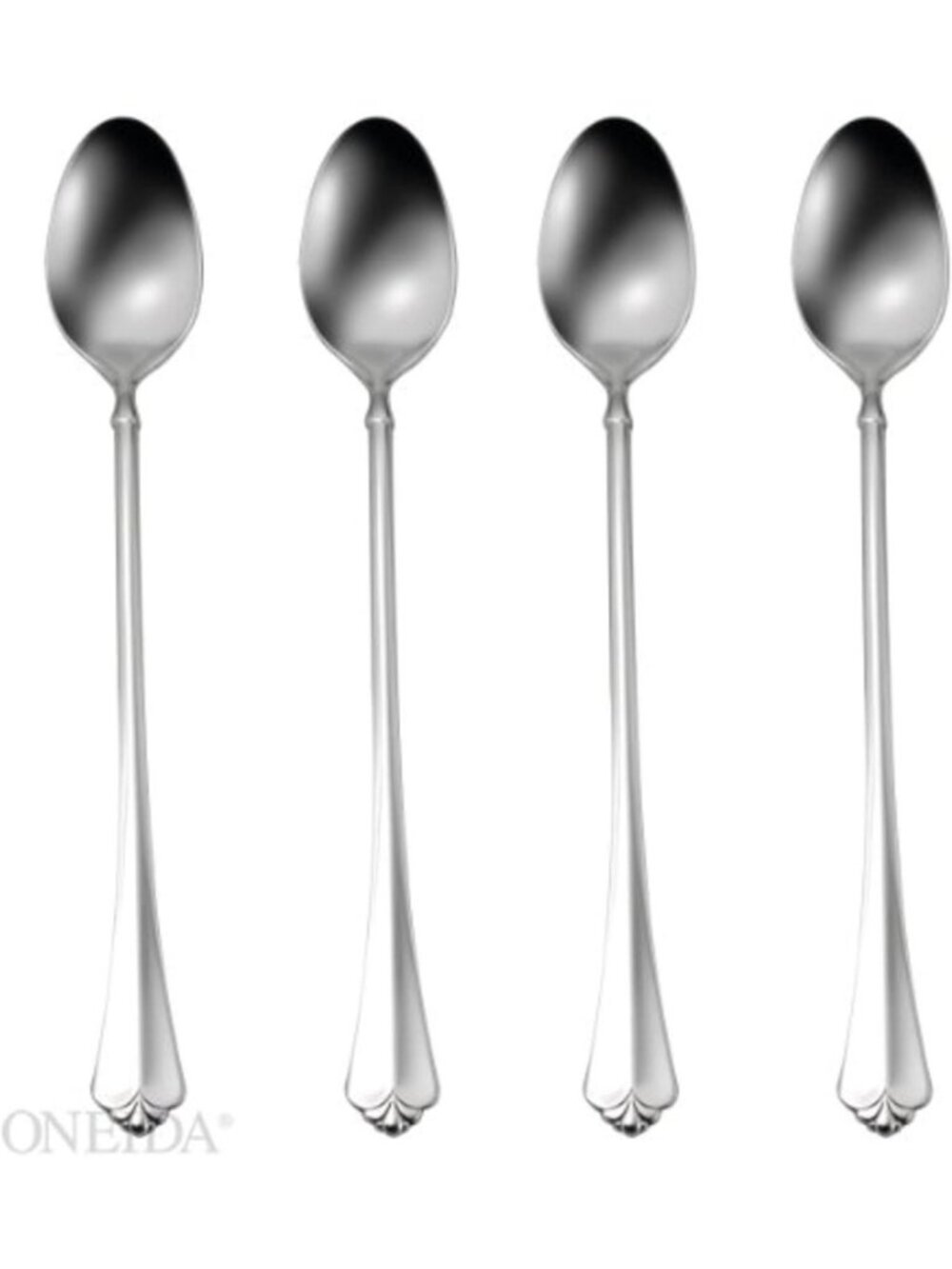 Elegant Iced Tea Spoons Set for 4 - Premium Silverware Flatware Collection